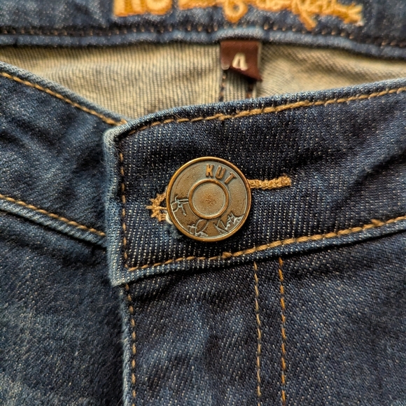 Kut from the Kloth Dark Blue Mid-Rise Shaggy Jeans - Picture 2 of 10